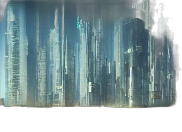 building, robot, cyberpunk, concept art transparent PNG cut-out