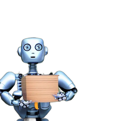 robot, 3d render, concept art, his transparent PNG cut-out