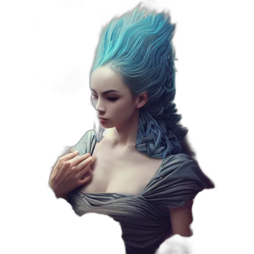 dress, hair, crown, face transparent PNG cut-out