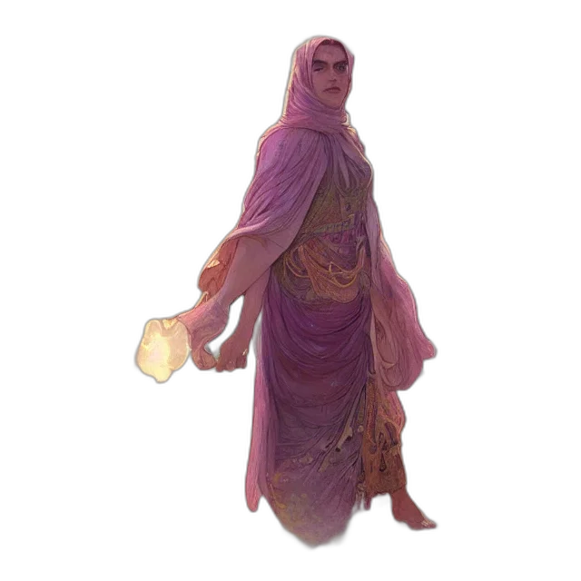 staff, mask, creature, dress transparent PNG cut-out