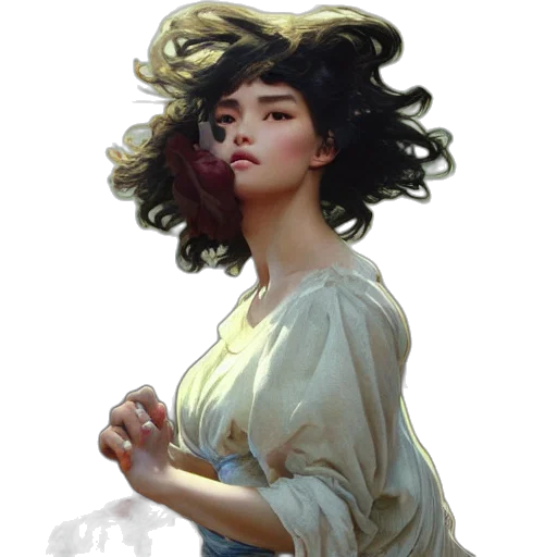 dress, hair, face, crown transparent PNG cut-out