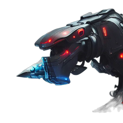 robot, weapon, dragon, creature transparent PNG cut-out