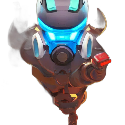 robot, weapon, staff, mask transparent PNG cut-out