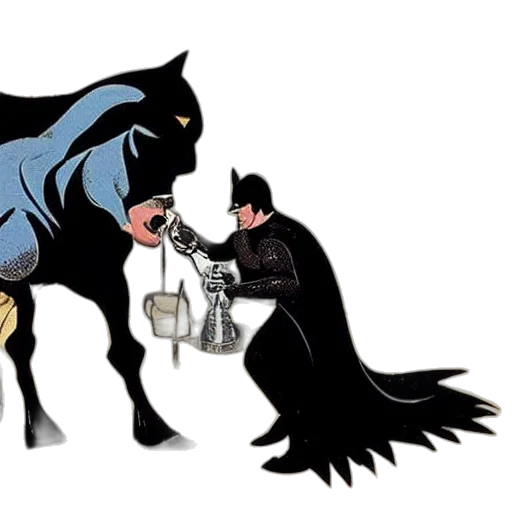comic book art, concept art, cartoon, batman transparent PNG cut-out