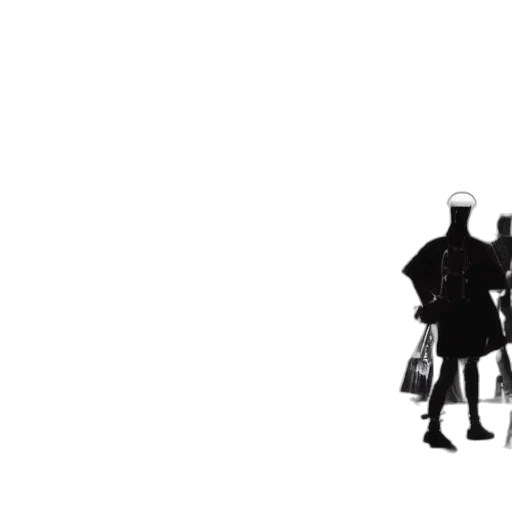 dress, umbrella, hat, staff transparent PNG cut-out