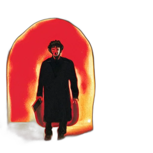 jacket, mask, concept art, fire transparent PNG cut-out