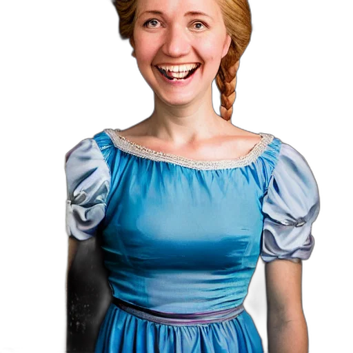 dress, face, staff, crown transparent PNG cut-out