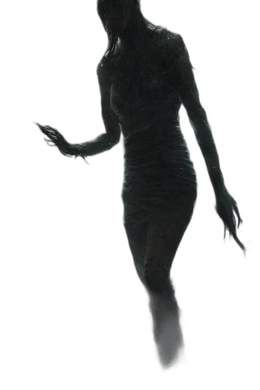 dress, creature, staff, mask transparent PNG cut-out