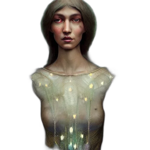 dress, jewelry, face, robot transparent PNG cut-out