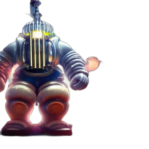 robot, creature, staff, weapon transparent PNG cut-out