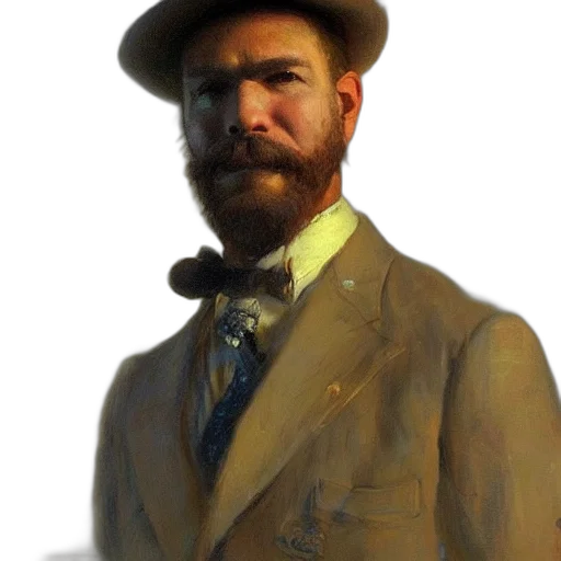 hat, staff, face, jacket transparent PNG cut-out