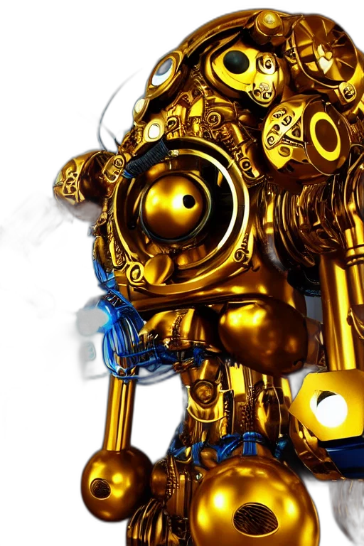robot, weapon, staff, 3d render transparent PNG cut-out