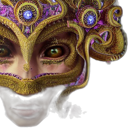 mask, crown, face, fantasy art transparent PNG cut-out