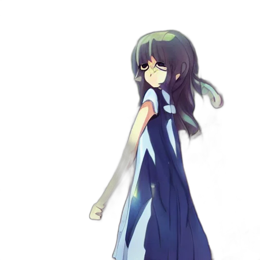 dress, staff, robot, creature transparent PNG cut-out