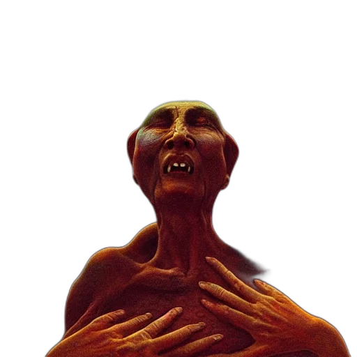 creature, face, mask, staff transparent PNG cut-out