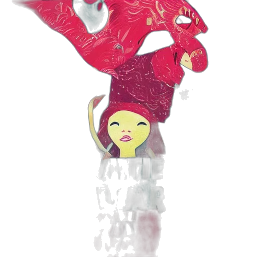 dragon, mask, crown, creature transparent PNG cut-out
