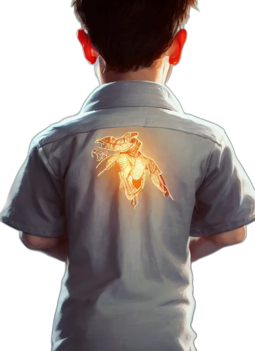 jacket, dragon, staff, creature transparent PNG cut-out