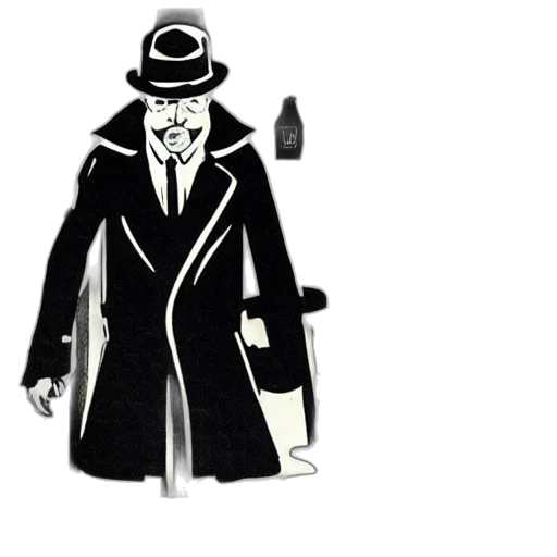 jacket, mask, hat, staff transparent PNG cut-out