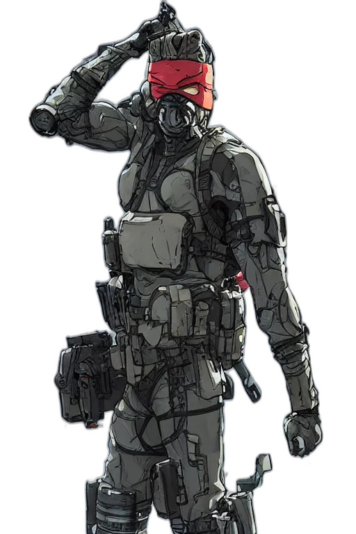 robot, weapon, jacket, staff transparent PNG cut-out