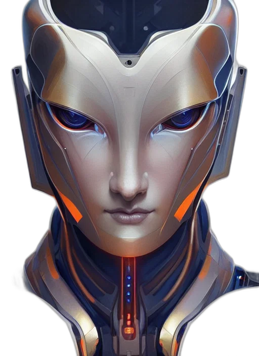 robot, face, mask, concept art transparent PNG cut-out