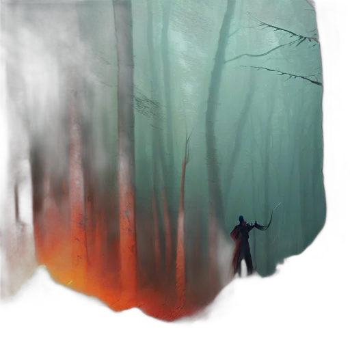 creature, tree, mask, jacket transparent PNG cut-out