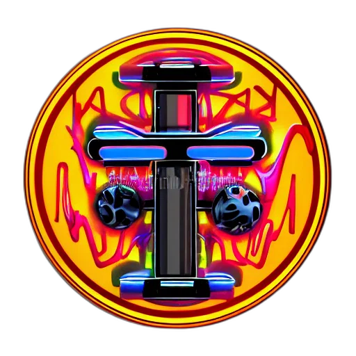 robot, weapon, sword, vaporwave transparent PNG cut-out