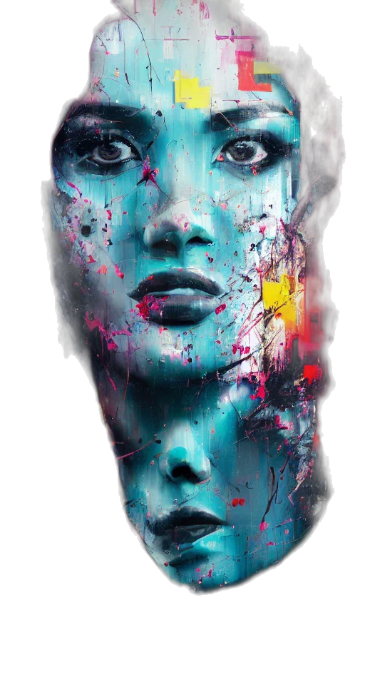 face, mask, robot, crown transparent PNG cut-out