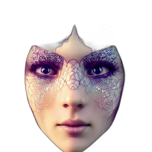 mask, face, crown, jewelry transparent PNG cut-out