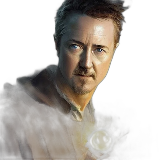 face, staff, robot, photorealistic transparent PNG cut-out