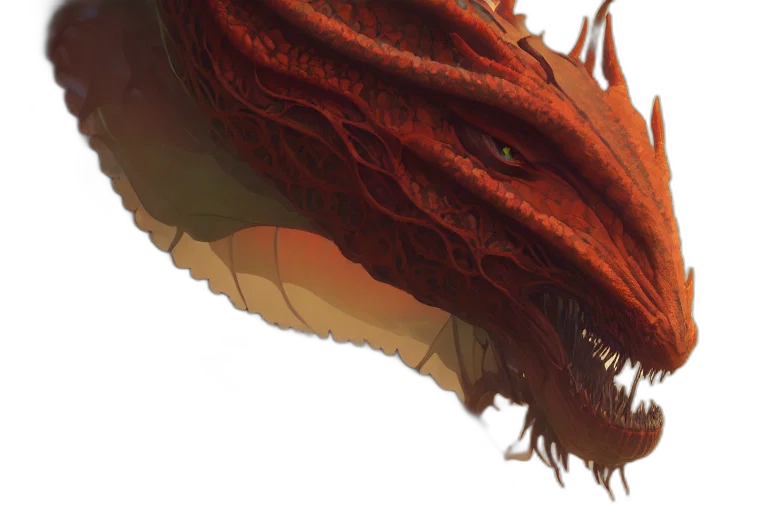 dragon, creature, face, concept art transparent PNG cut-out