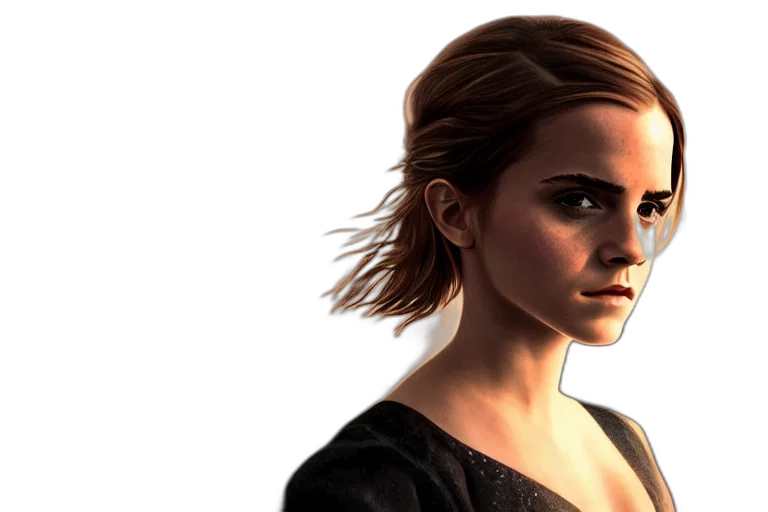 face, concept art, photorealistic, 3d render transparent PNG cut-out