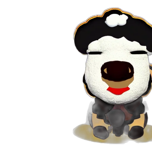 staff, hat, 3d render, cartoon transparent PNG cut-out