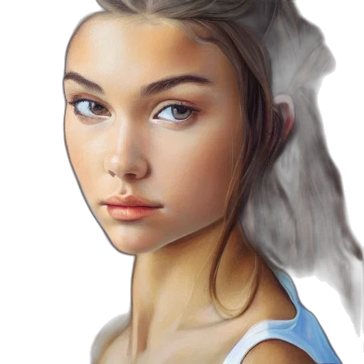 face, hair, crown, jewelry transparent PNG cut-out