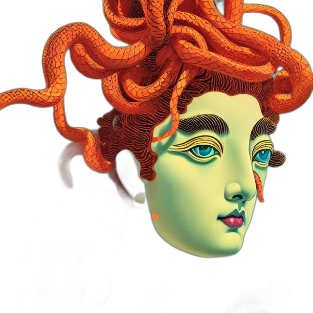crown, hair, mask, creature transparent PNG cut-out