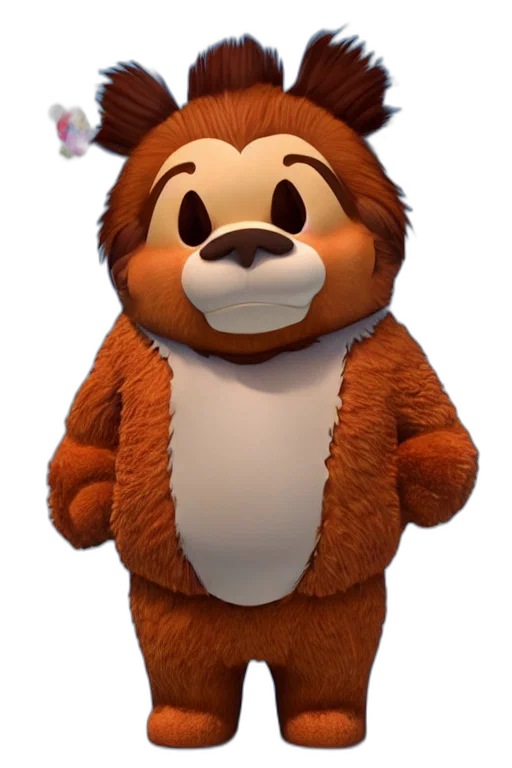 animal, staff, creature, 3d render transparent PNG cut-out