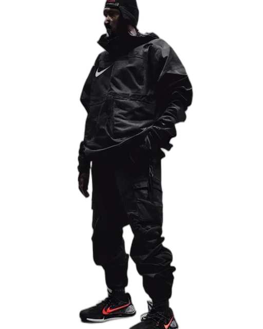 jacket, staff, umbrella, mask transparent PNG cut-out