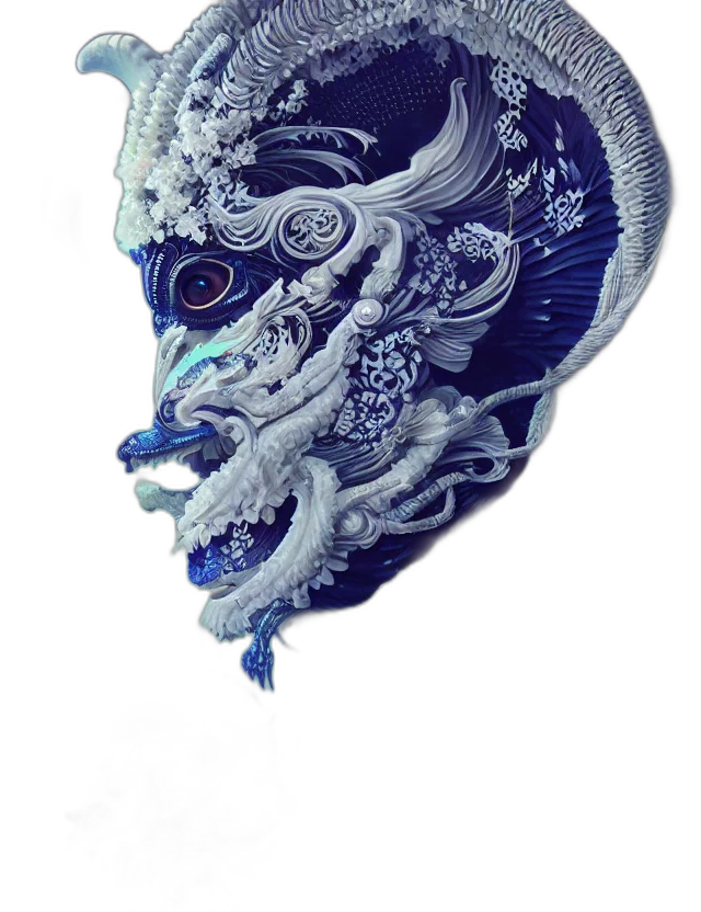 mask, dragon, face, jewelry transparent PNG cut-out