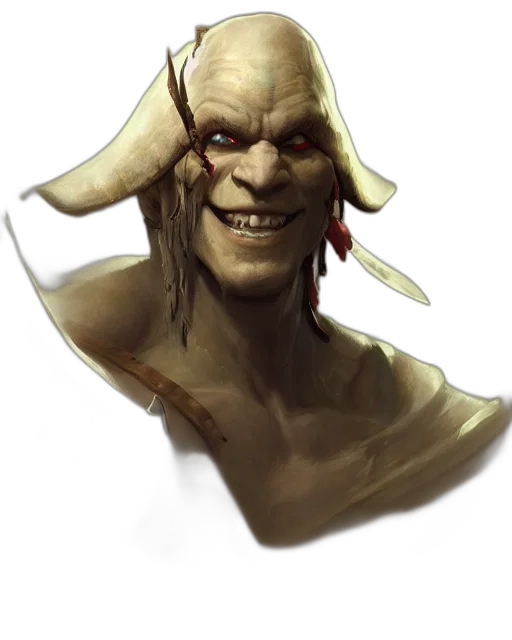 face, mask, creature, staff transparent PNG cut-out
