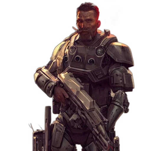 weapon, robot, concept art, cyberpunk transparent PNG cut-out
