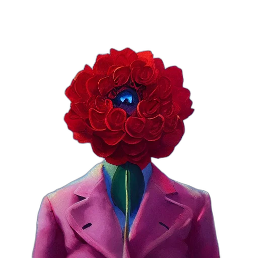 jacket, flower, crown, mask transparent PNG cut-out