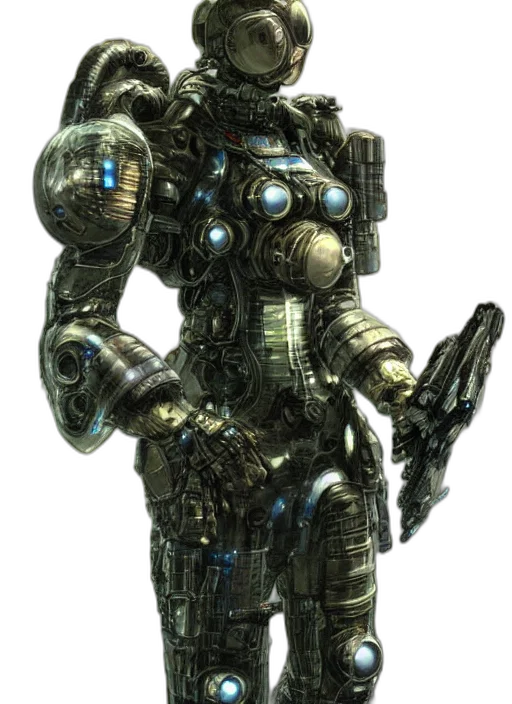 robot, weapon, staff, concept art transparent PNG cut-out