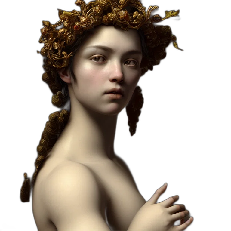 crown, jewelry, face, fantasy art transparent PNG cut-out