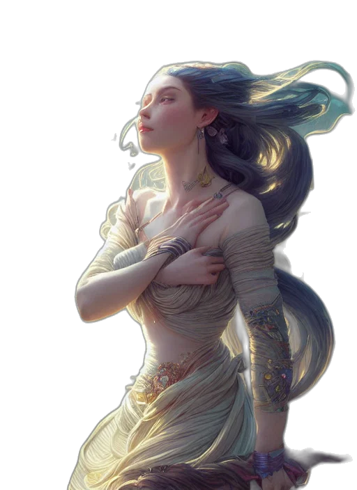 dress, jewelry, dragon, sword transparent PNG cut-out