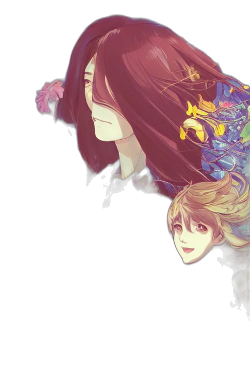 crown, flower, mask, anime transparent PNG cut-out