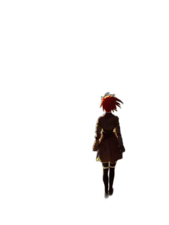 jacket, staff, dress, weapon transparent PNG cut-out