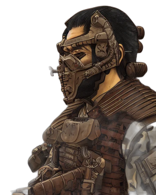 mask, face, concept art, 3d render transparent PNG cut-out