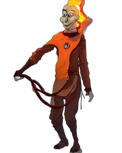 staff, creature, mask, jacket transparent PNG cut-out