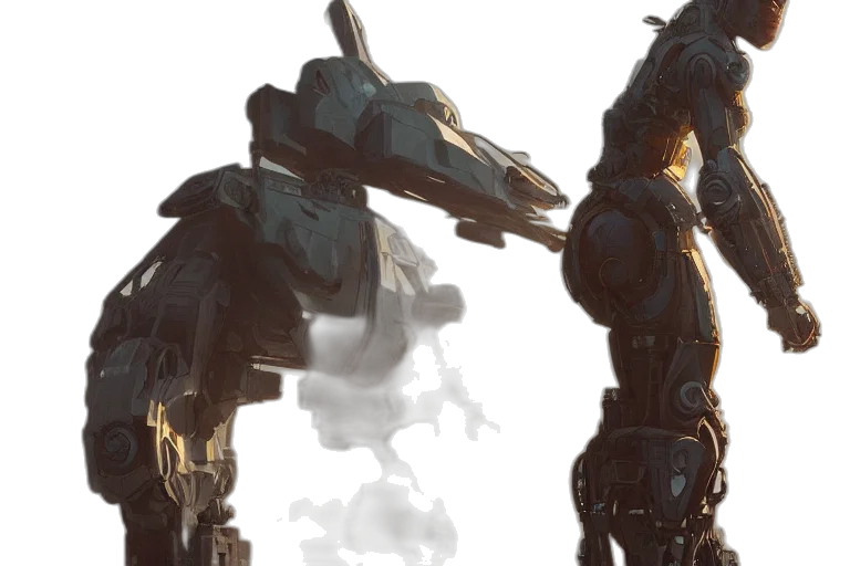 robot, dragon, weapon, creature transparent PNG cut-out