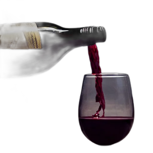 bottle, 3d render, photorealistic, wine transparent PNG cut-out