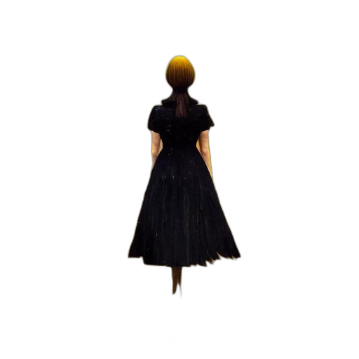 dress, hat, umbrella, hair transparent PNG cut-out